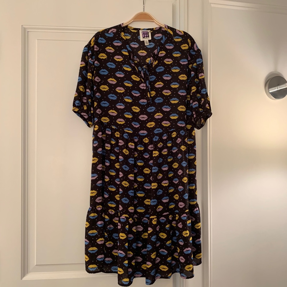 Sui by Anna Sui lip print dress